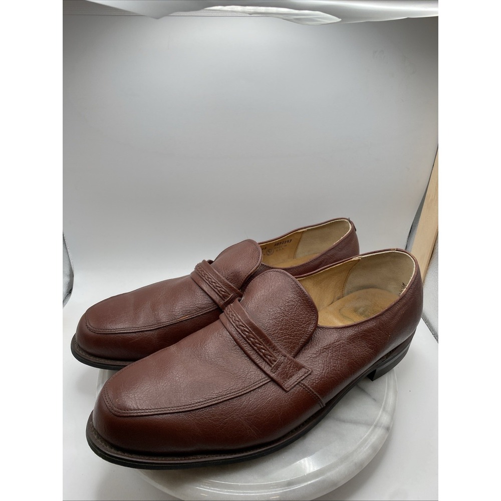 Leather Classics Slip On Loafers  Dress Shoes Neolite Heels USA  Mens Size 14 D